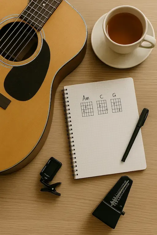 Exercices guitare quotidiens : routine simple pour progresser vite