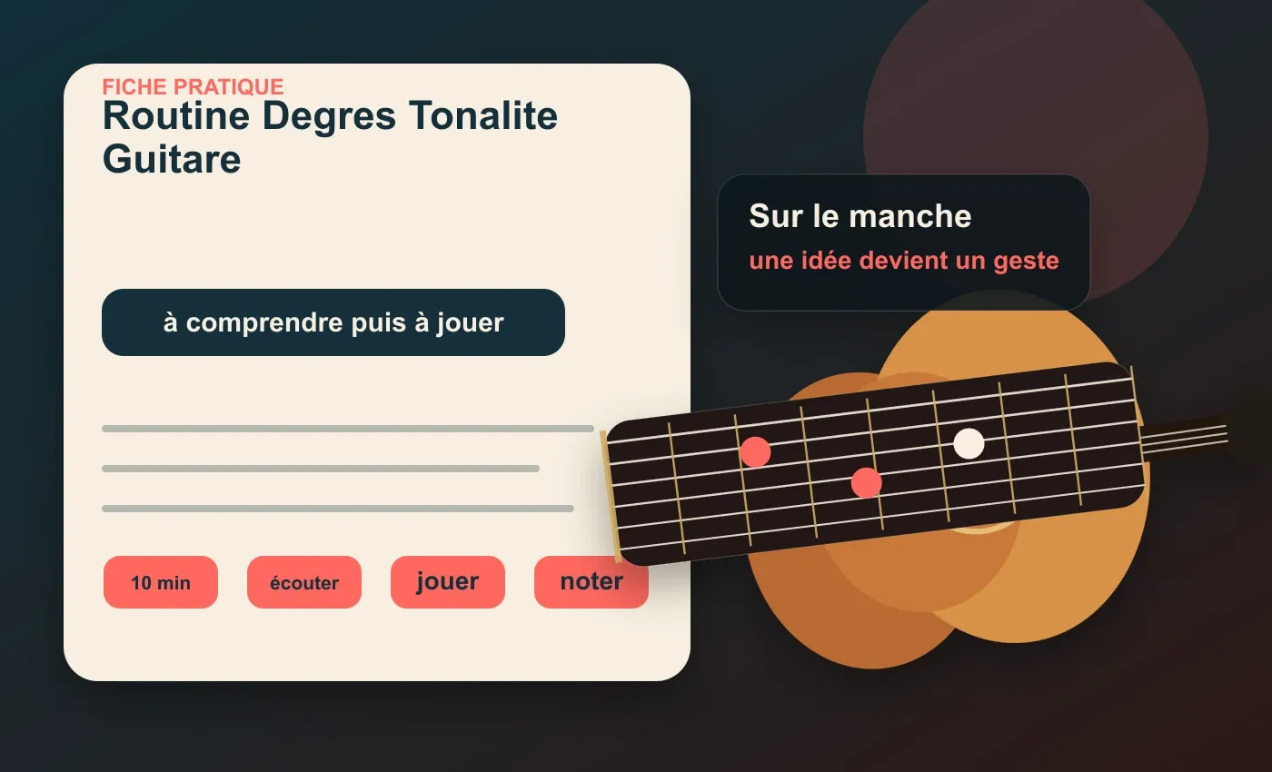 Routine de 10 minutes pour comprendre les degrés d’une tonalité à la guitare