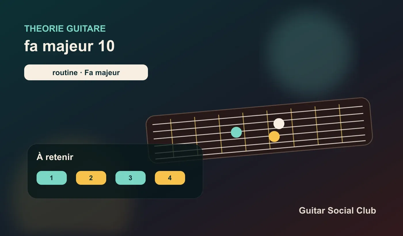 Routine de 10 minutes pour travailler la tonalité de Fa majeur à la guitare