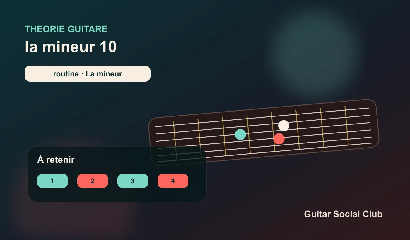 Routine de 10 minutes pour travailler la tonalité de La mineur à la guitare