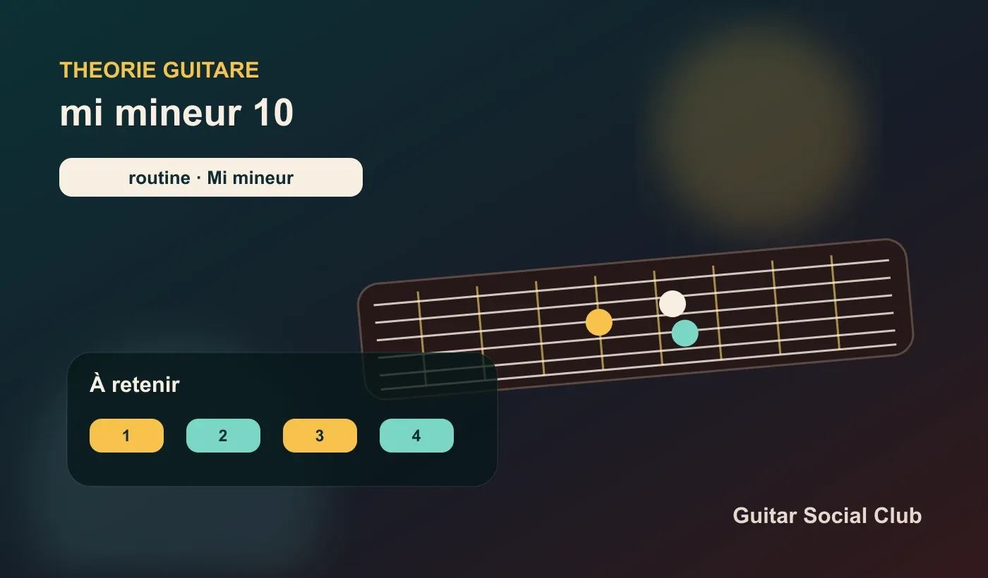 Routine de 10 minutes pour travailler la tonalité de Mi mineur à la guitare