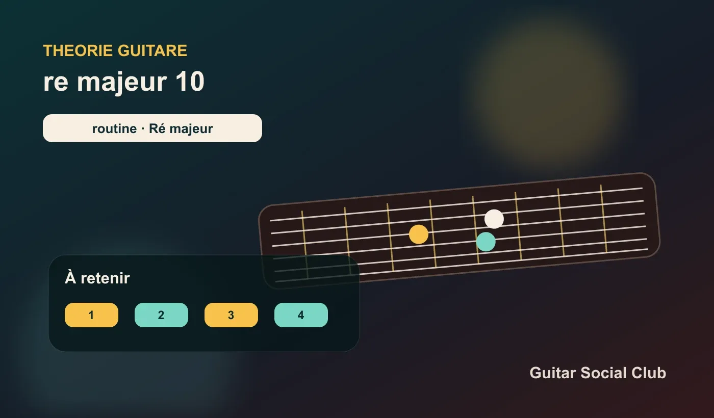 Routine de 10 minutes pour travailler la tonalité de Ré majeur à la guitare