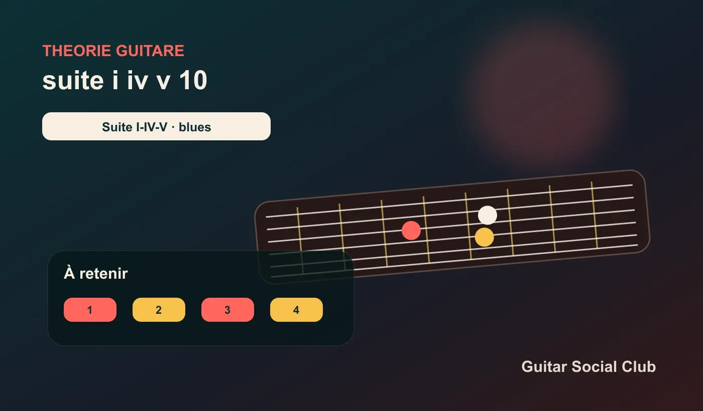 Routine de 10 minutes pour travailler la suite I-IV-V à la guitare