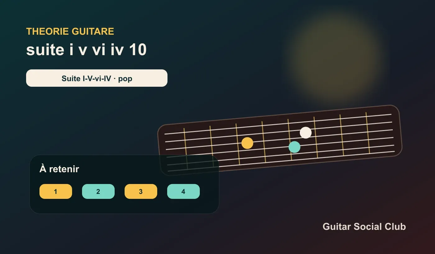 Routine de 10 minutes pour travailler la suite I-V-vi-IV à la guitare