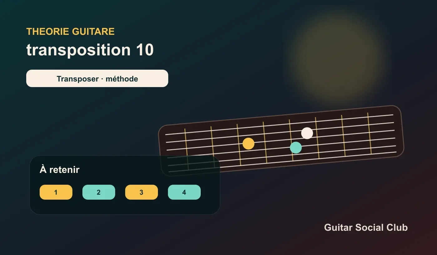 Routine de 10 minutes pour apprendre à transposer une chanson à la guitare
