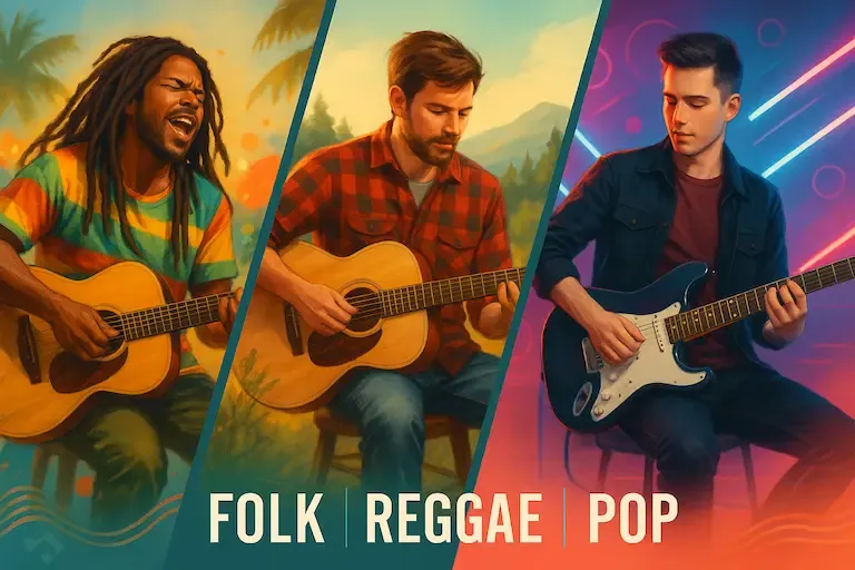 Bruno jouant Could You Be Loved à la guitare