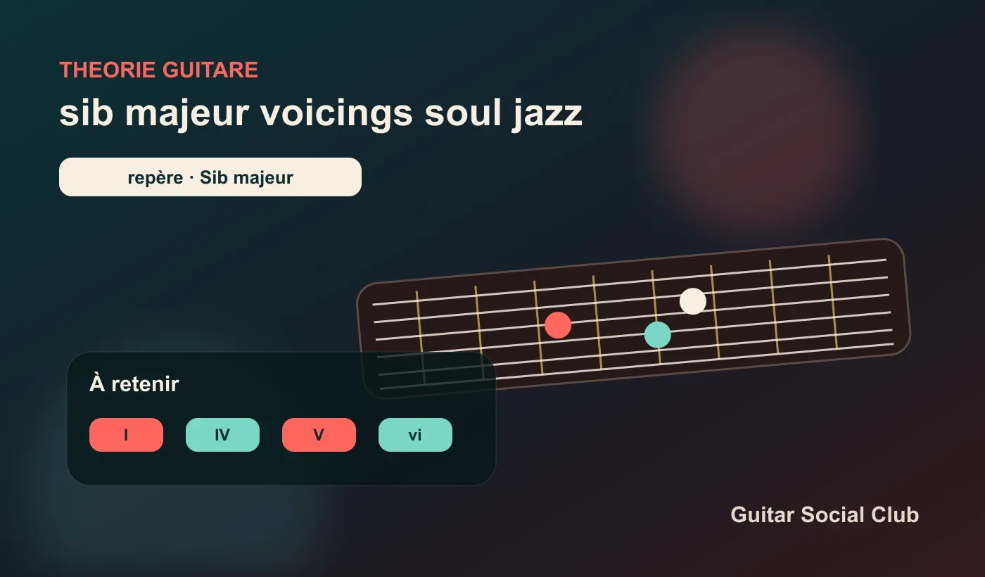 Voicings soul et jazz en Sib majeur à la guitare