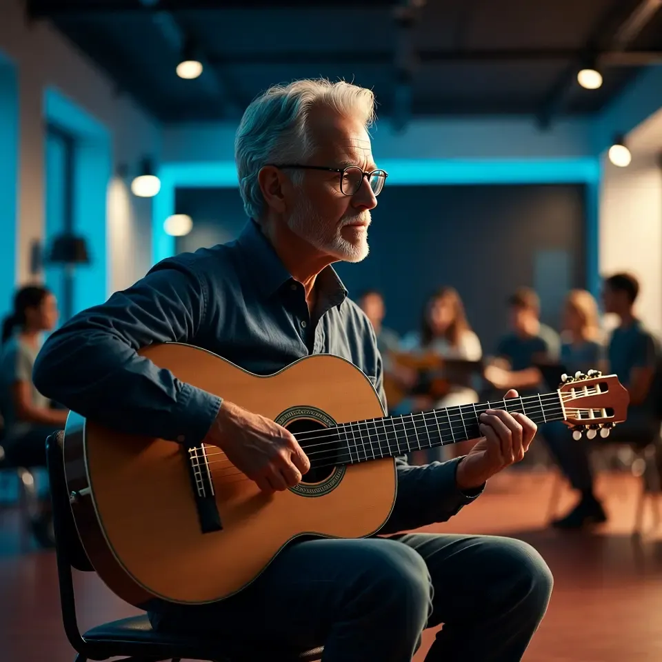 Professeur de guitare salarié en école de musique