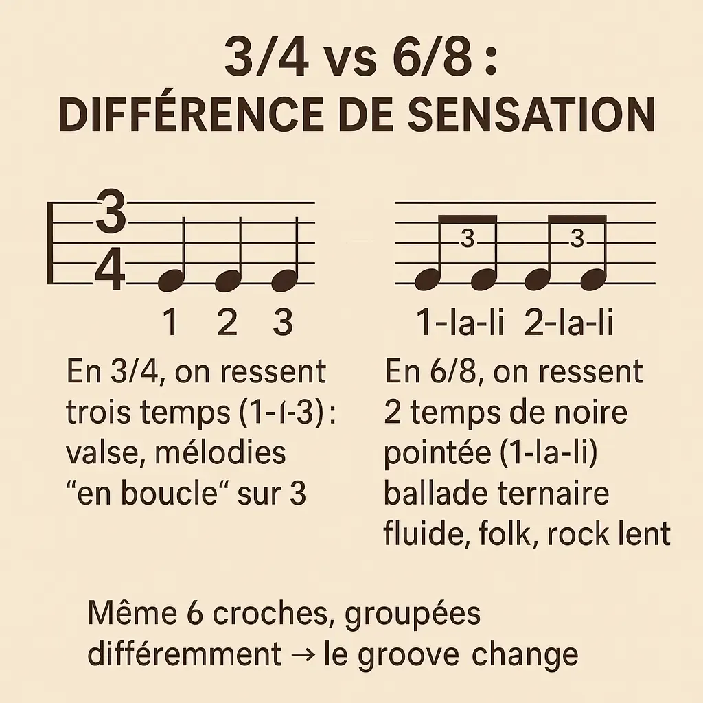 Subdivisions rythmiques : binaire, pointée et triolet
