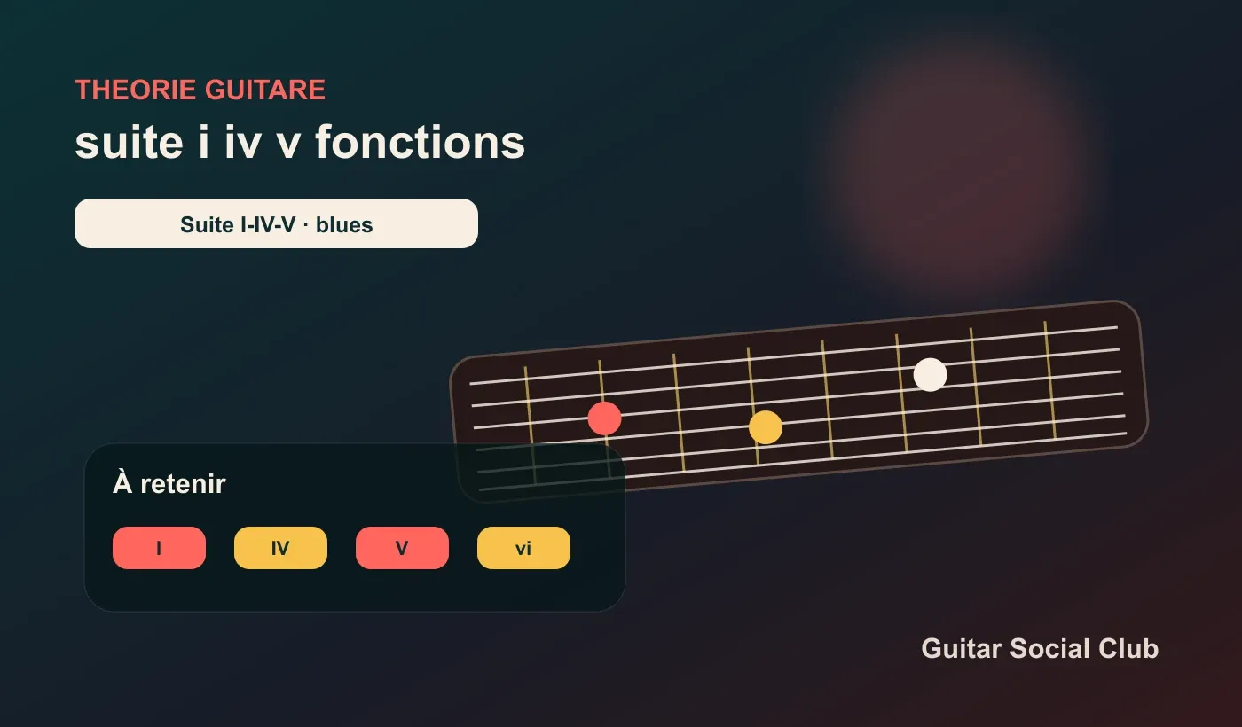Suite I-IV-V guitare : maison, ouverture, tension