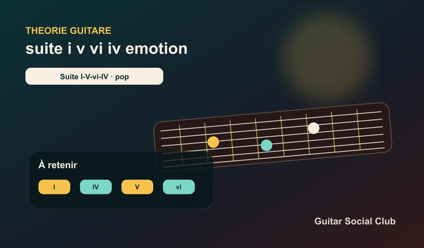 Suite I-V-vi-IV : courbe émotionnelle à la guitare