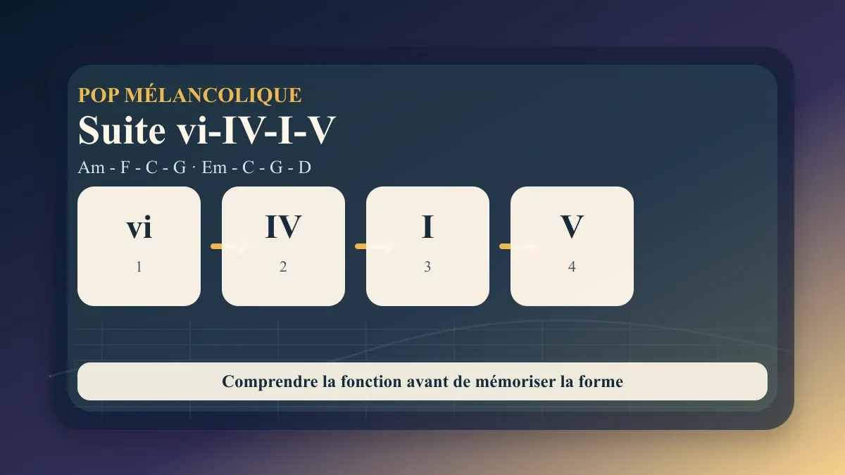 Suite vi-IV-I-V guitare : la couleur pop mélancolique