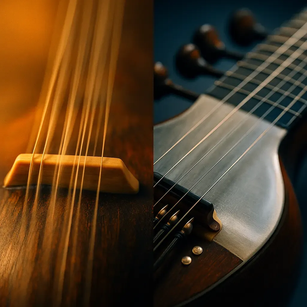 Détails de lutherie : leviers, pédales, chevalets étendus, configurations de cordes expérimentales