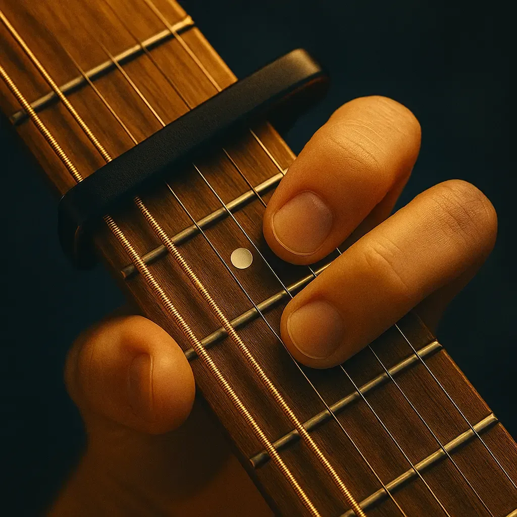 Technique open F : un doigt un accord, extensions sus2 et sus4