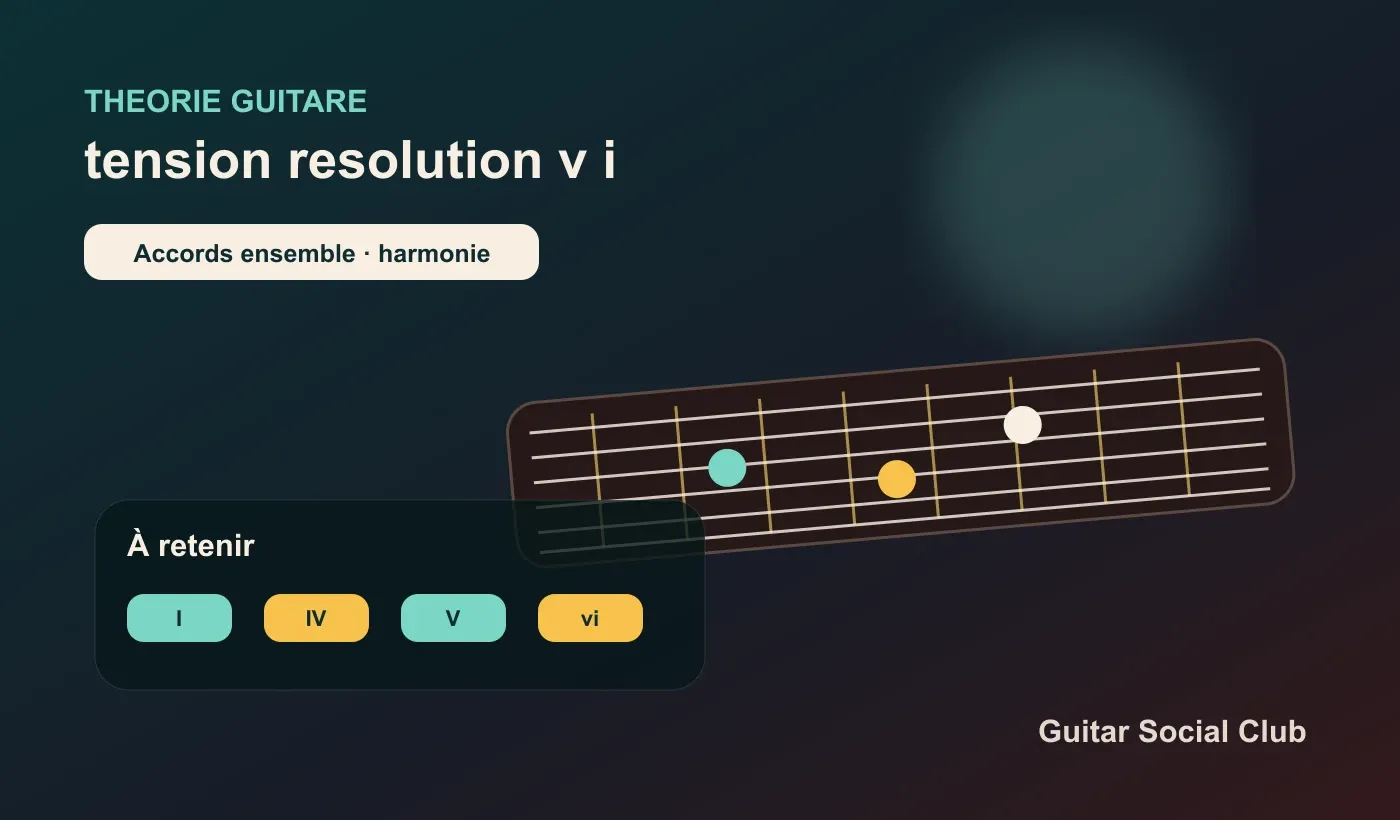 Tension et résolution à la guitare : V vers I