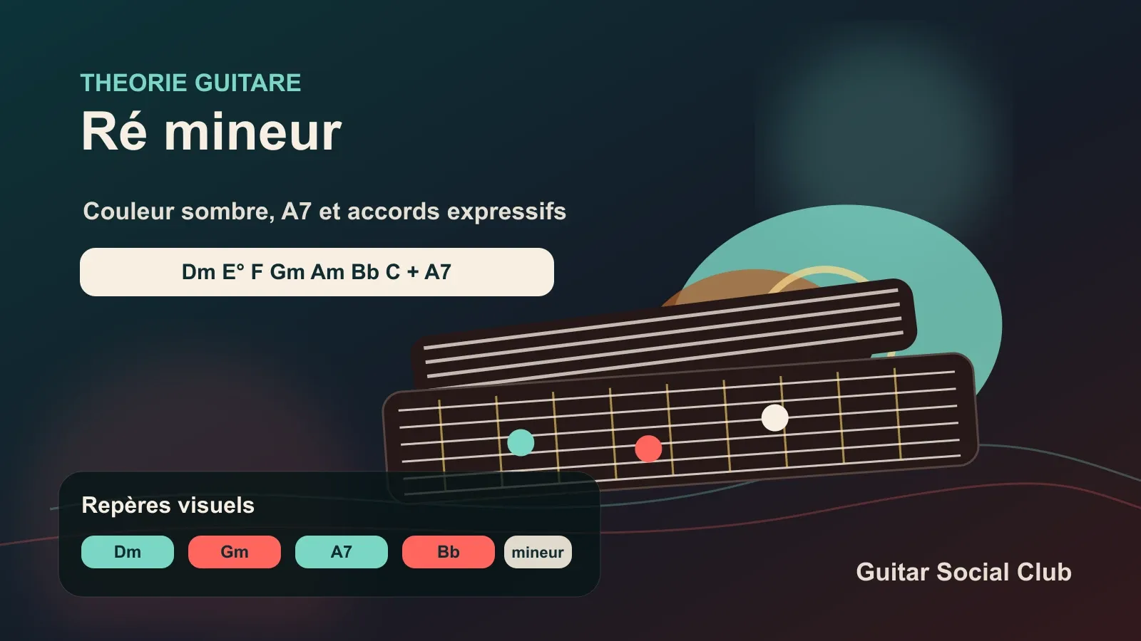 Tonalité de Ré mineur guitare : couleur sombre et accords