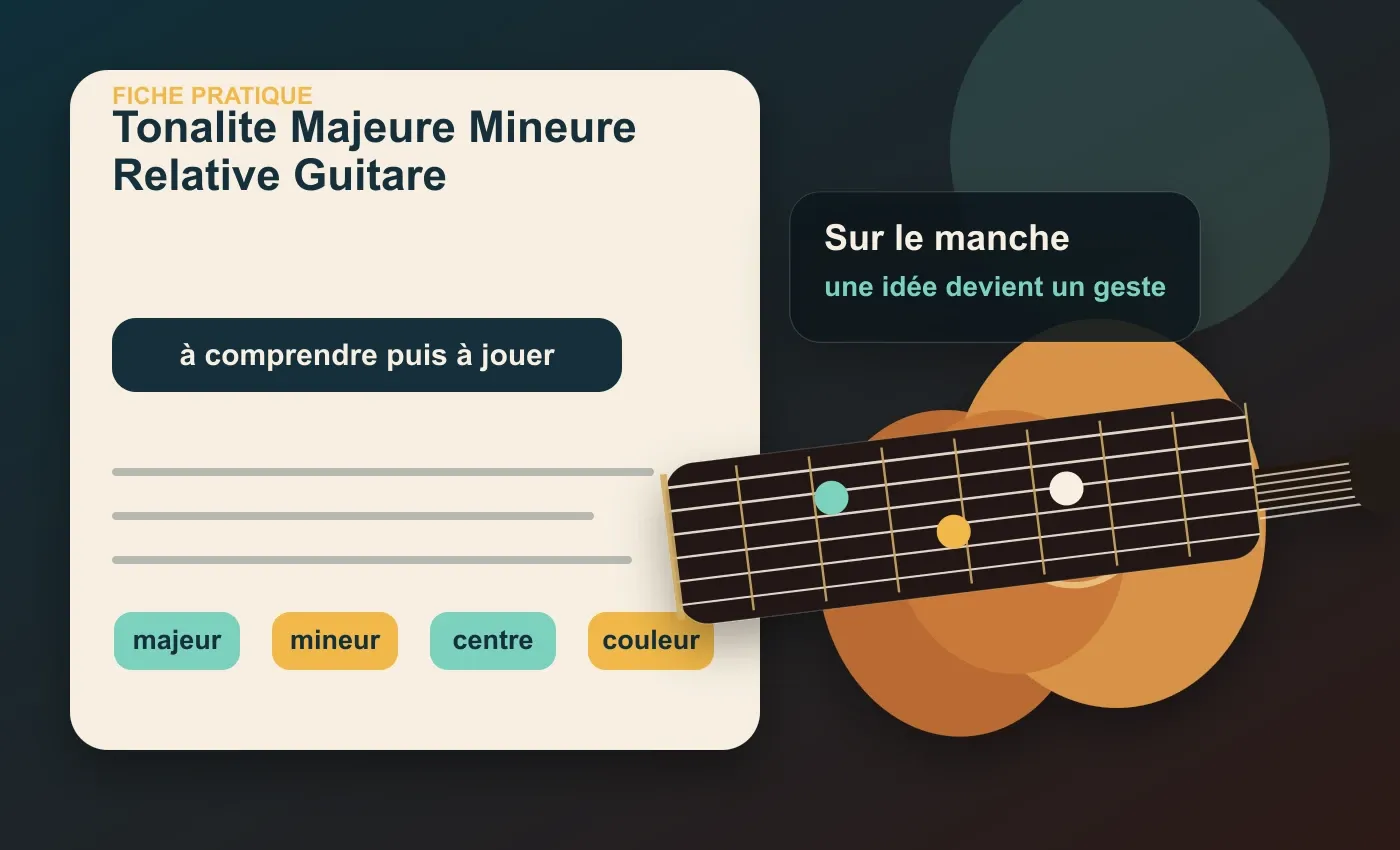 Tonalité majeure et mineure relative à la guitare : mêmes notes, maisons différentes