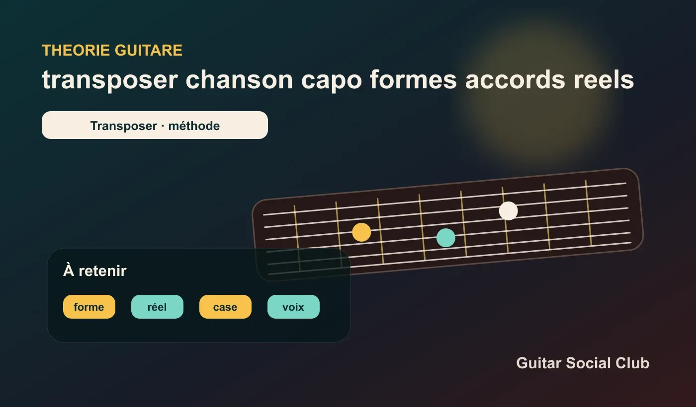 Transposer avec capo : formes jouées et accords réels