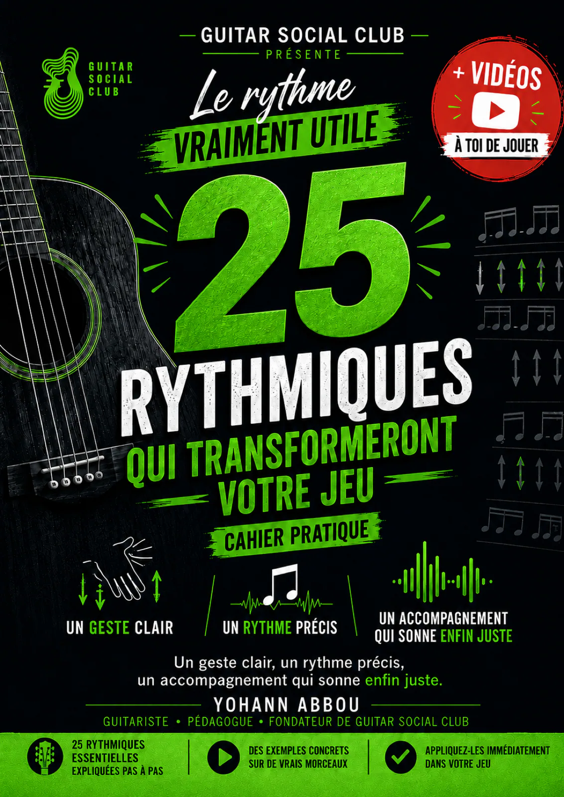 Couverture verte du volume 3 25 rythmiques qui transformeront votre jeu