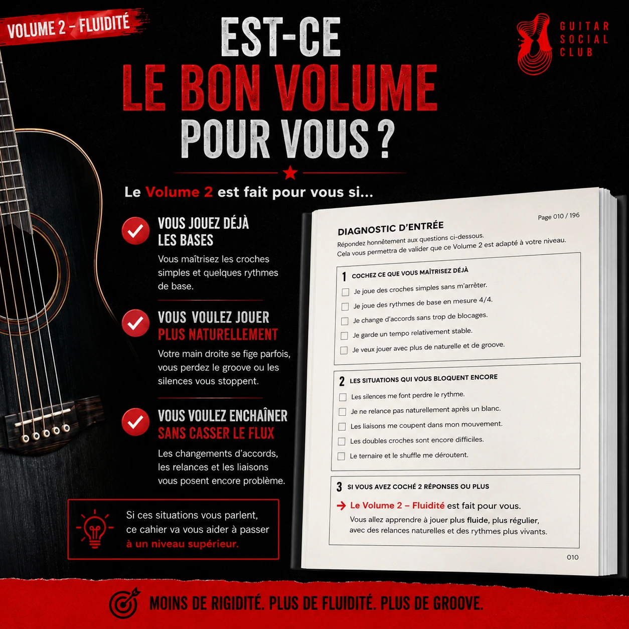 Diagnostic du volume 2 pour vérifier si vous voulez rendre vos rythmiques moins rigides et plus fluides