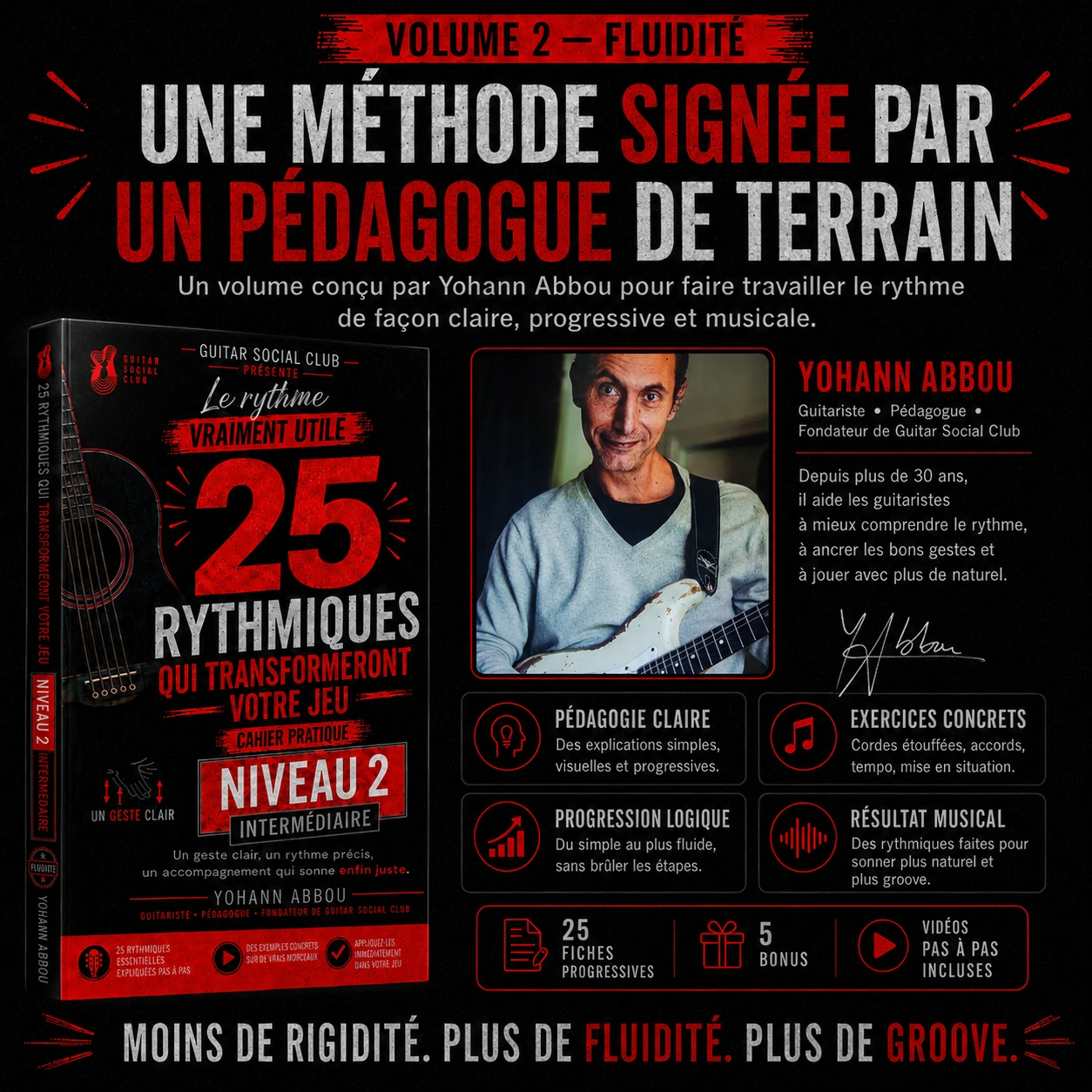 Volume 2 conçu par Yohann Abbou pour aider les guitaristes à obtenir des accompagnements plus fluides