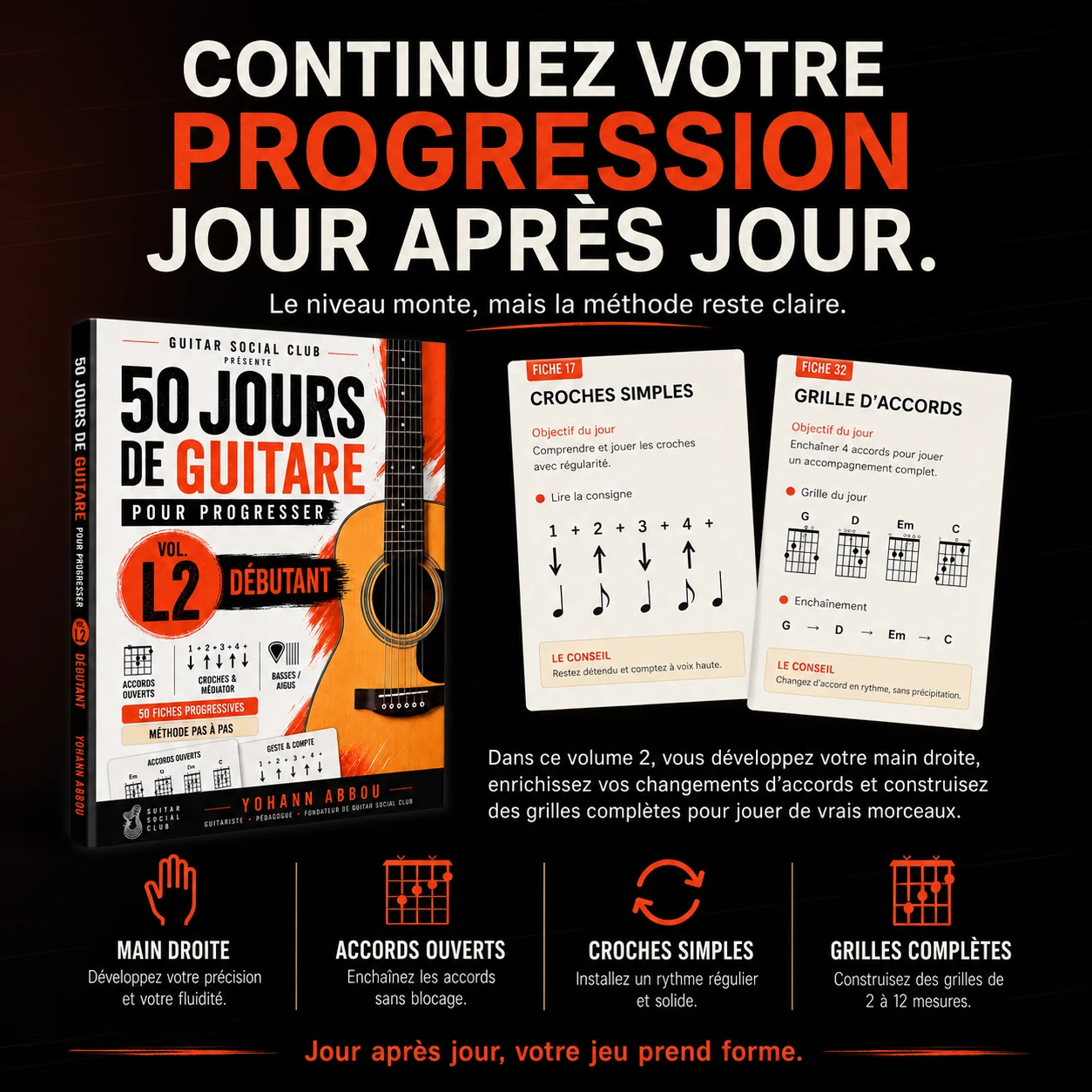 Diagnostic du volume 2 L2 débutant pour vérifier les bases avant de travailler la main droite
