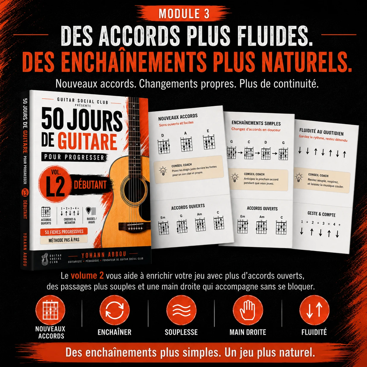 Méthode progressive du volume 2 pour comprendre la main droite et accompagner avec plus de régularité