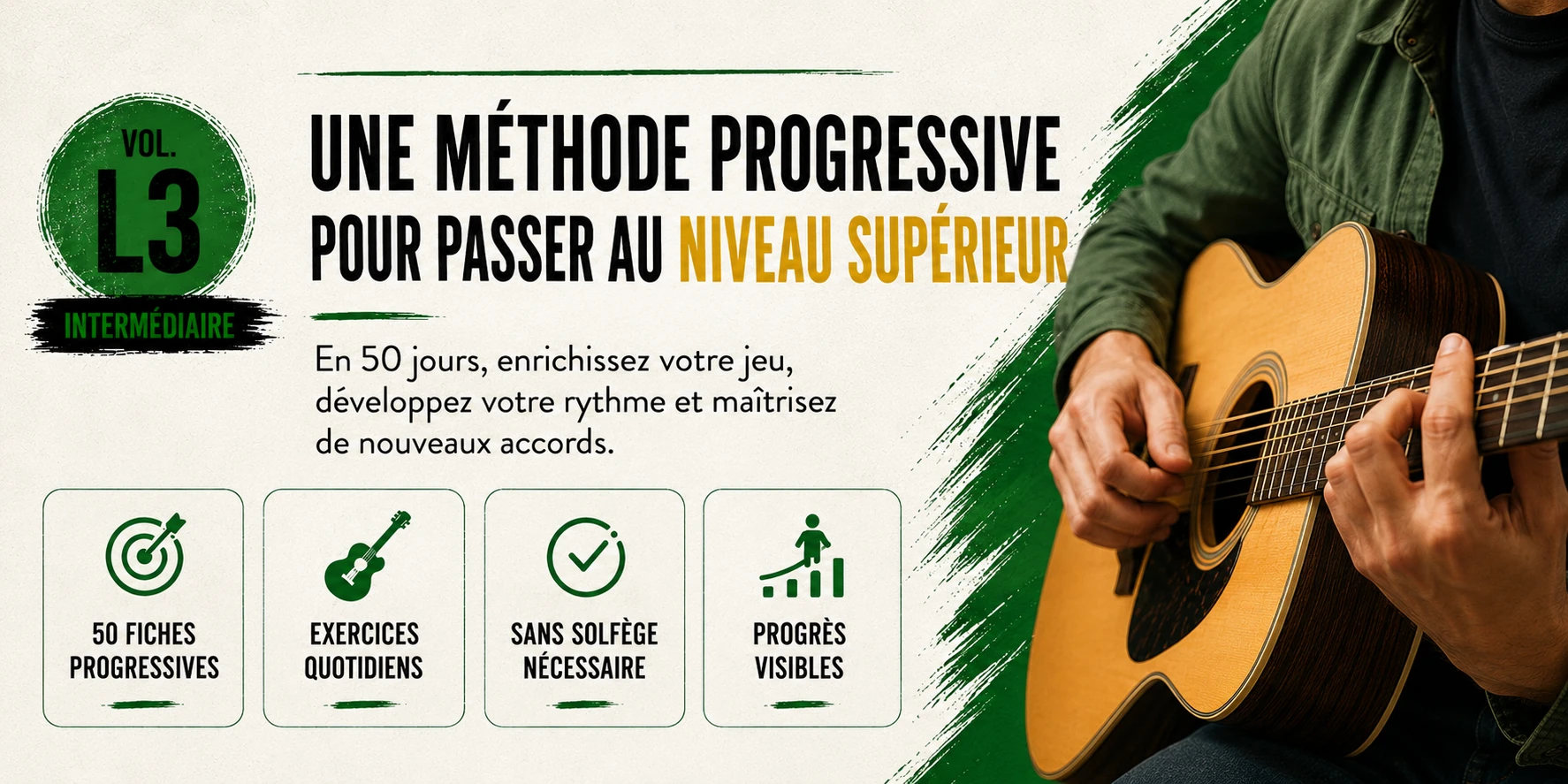 Diagnostic du volume 3 L3 intermédiaire pour vérifier les bases d'accords, de rythme et de main droite