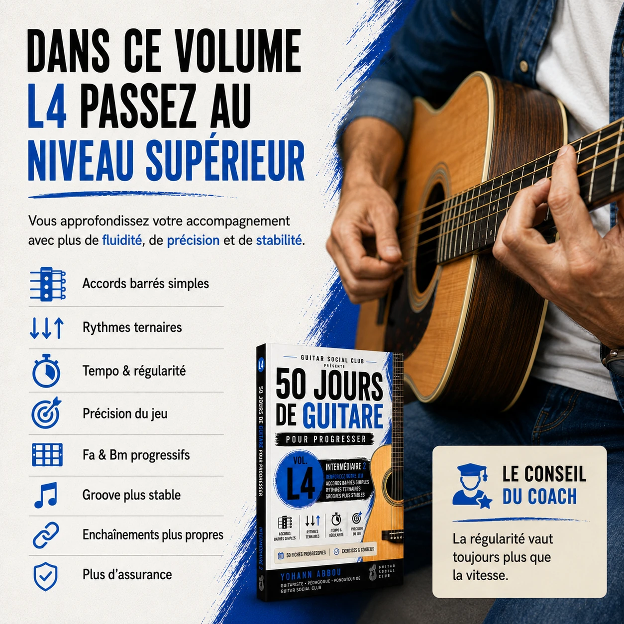 Méthode progressive du volume 4 pour entendre, compter et jouer les rythmes ternaires à la guitare
