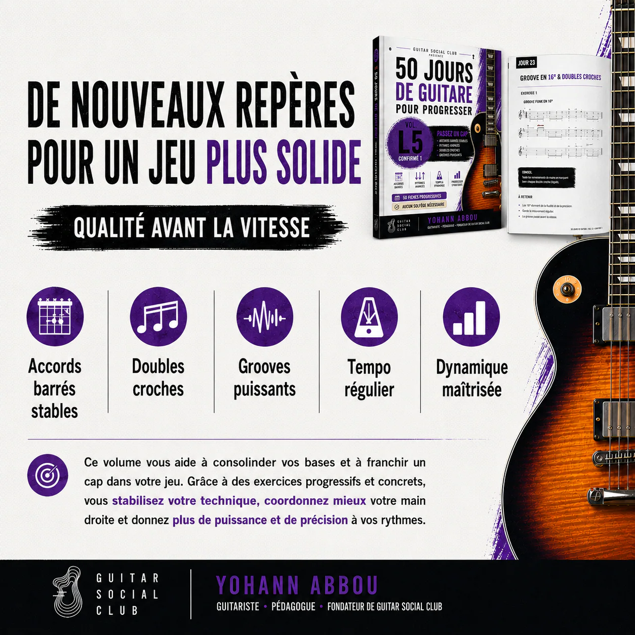 Méthode progressive du volume 5 pour travailler les rythmes avancés avec des fiches claires et concrètes