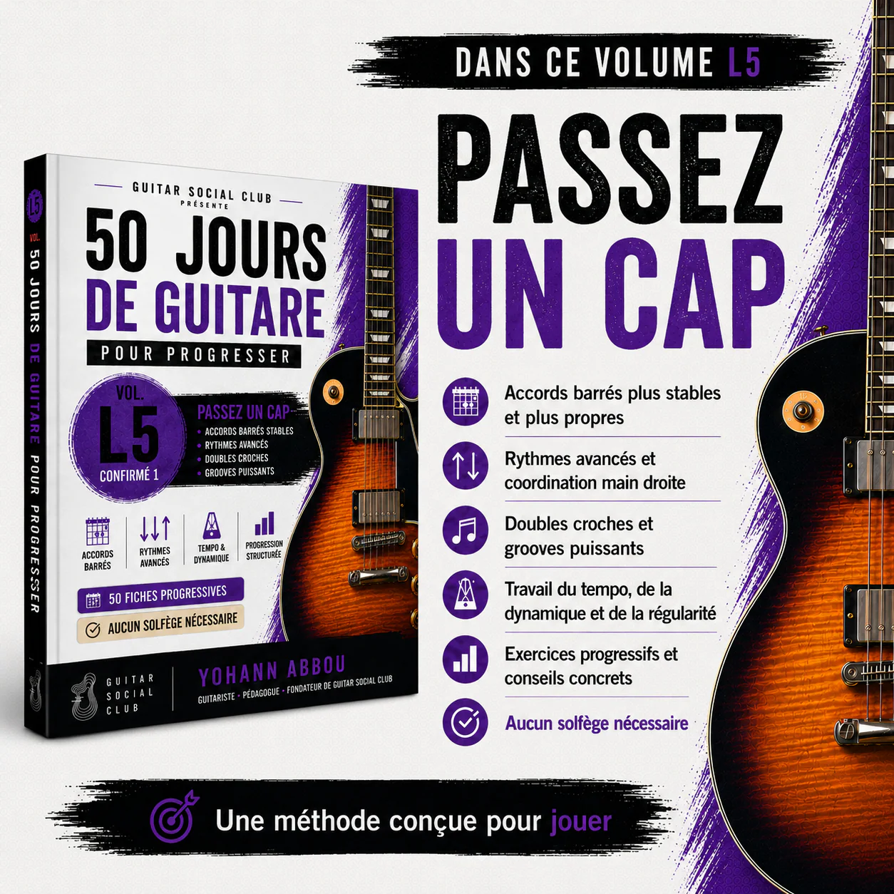 Travail du groove dans le volume 5 avec doubles croches, attaques contrôlées, gestes fantômes et main droite précise