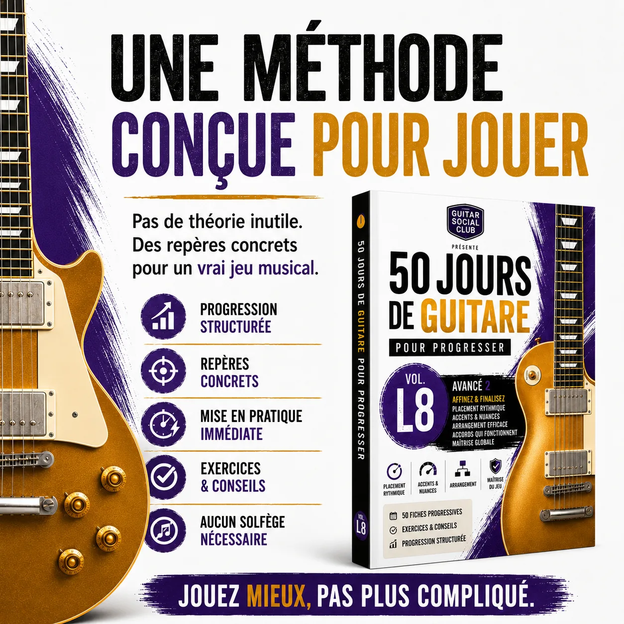 Méthode du volume 8 pour jouer avec une progression structurée, des repères concrets et une mise en pratique immédiate