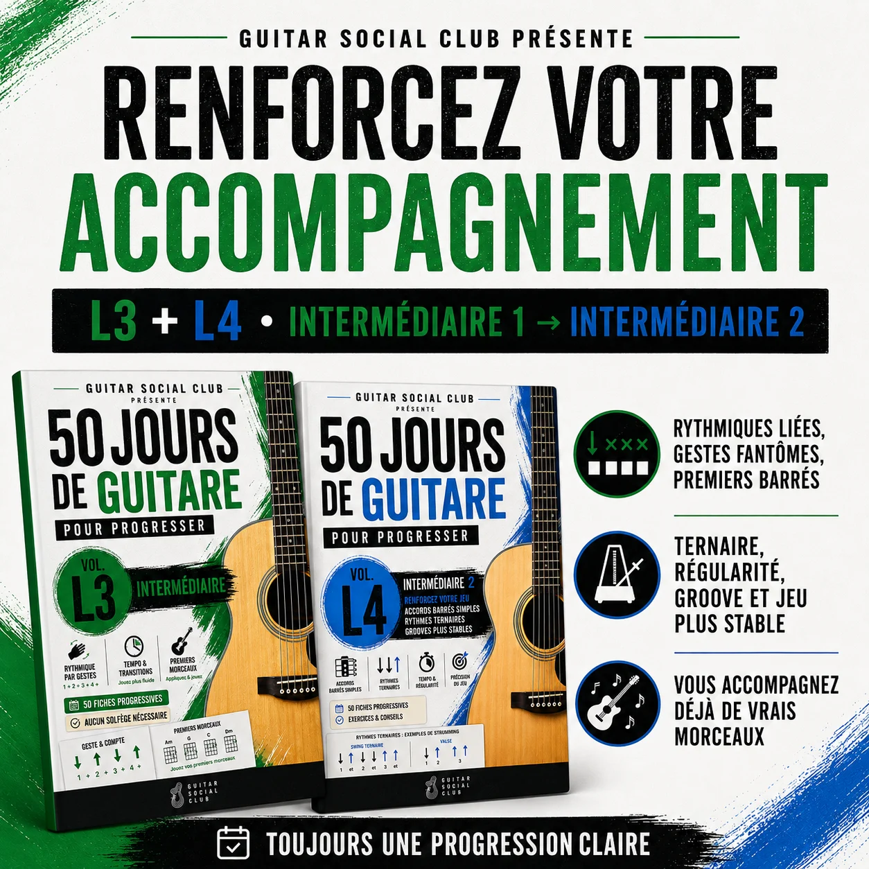 Volumes L5 et L6 pour travailler les doubles croches les grooves les arpèges les accords enrichis et les transitions