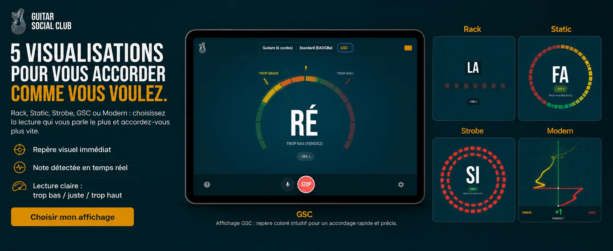 Application accordeur guitare pour travailler la justesse, l’oreille et l’accordage fiable au quotidien