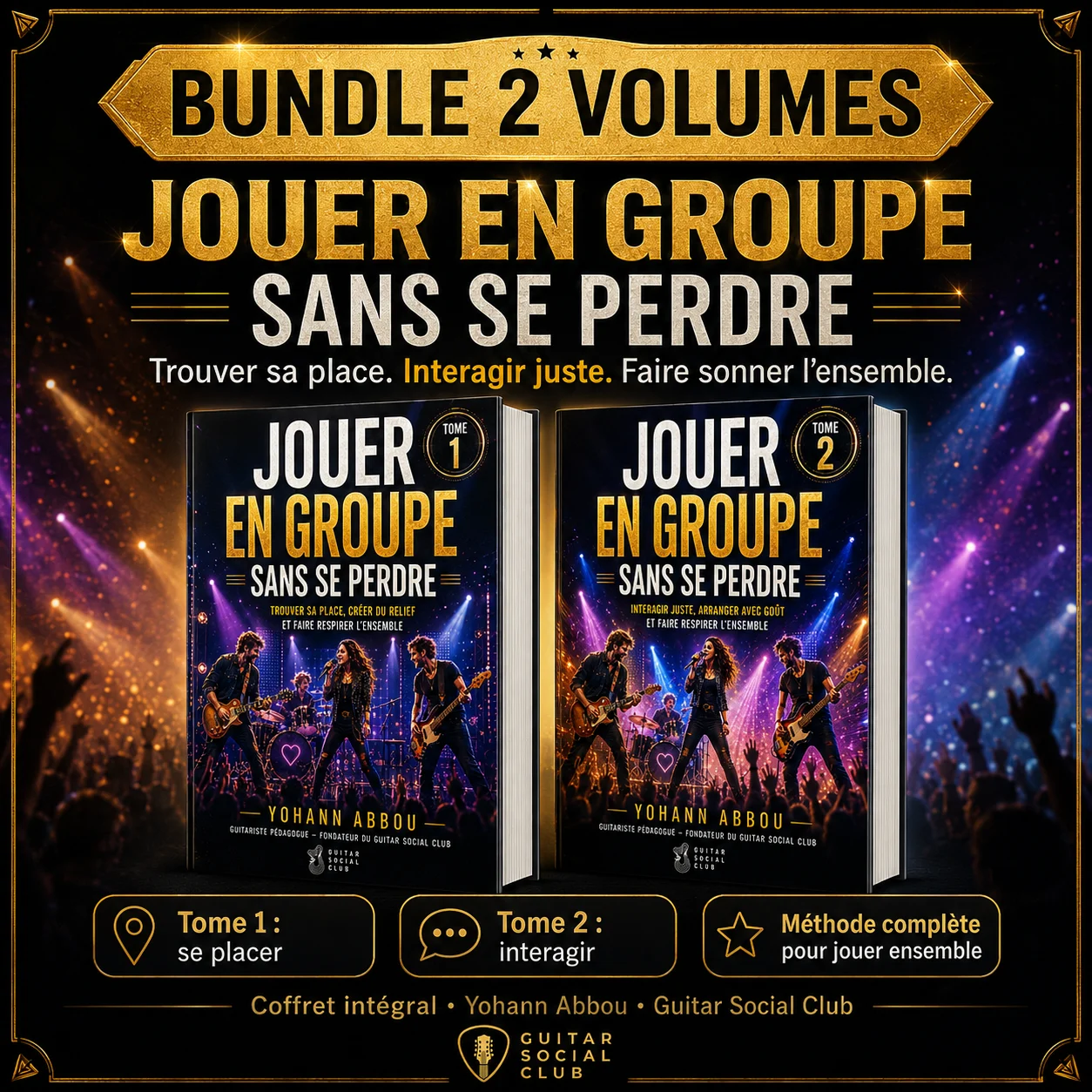 Présentation du bundle Jouer en groupe sans se perdre avec deux volumes pour passer du jeu seul au jeu collectif