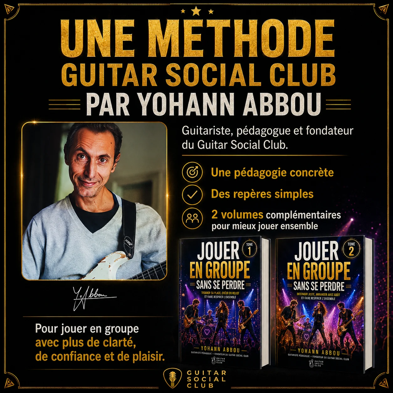 Tome 1 Jouer en groupe sans se perdre pour écouter batterie basse et trouver le rôle utile de la guitare