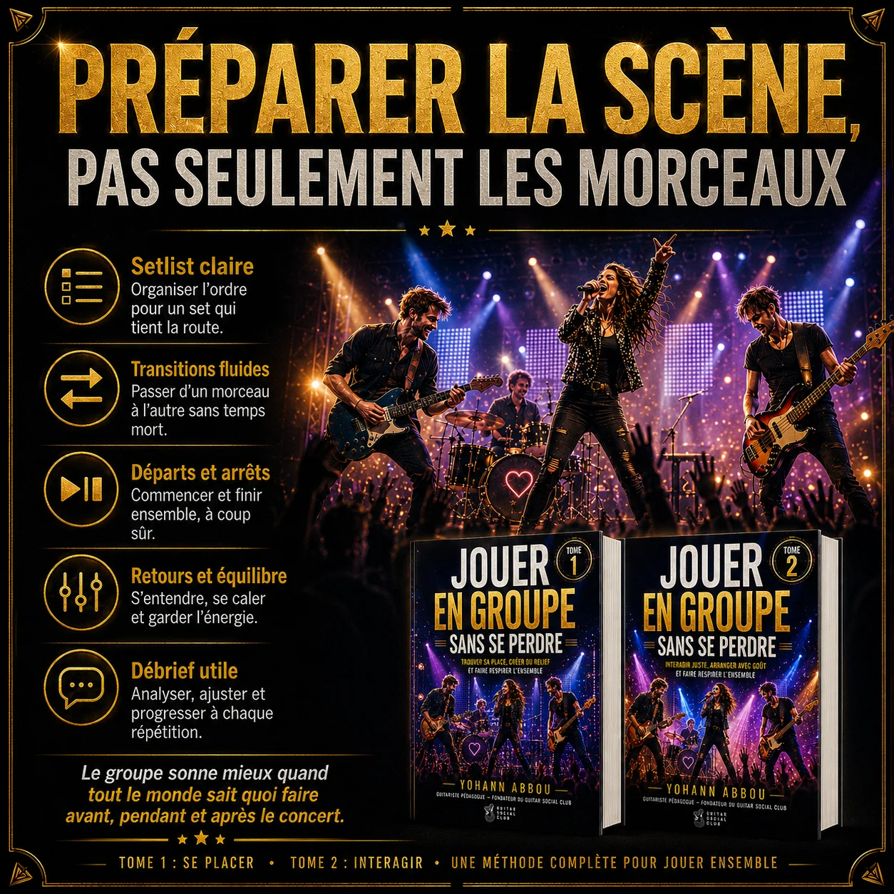 Tome 2 Jouer en groupe sans se perdre pour interagir récupérer les erreurs répéter et préparer la scène