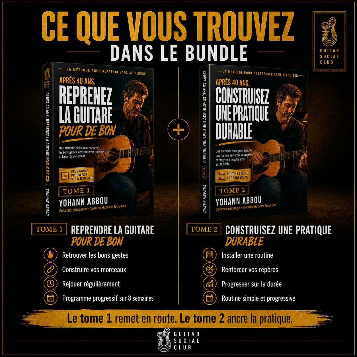 Image visualiseur du pack Reprenez la guitare pour de bon pour retrouver le plaisir de jouer régulièrement