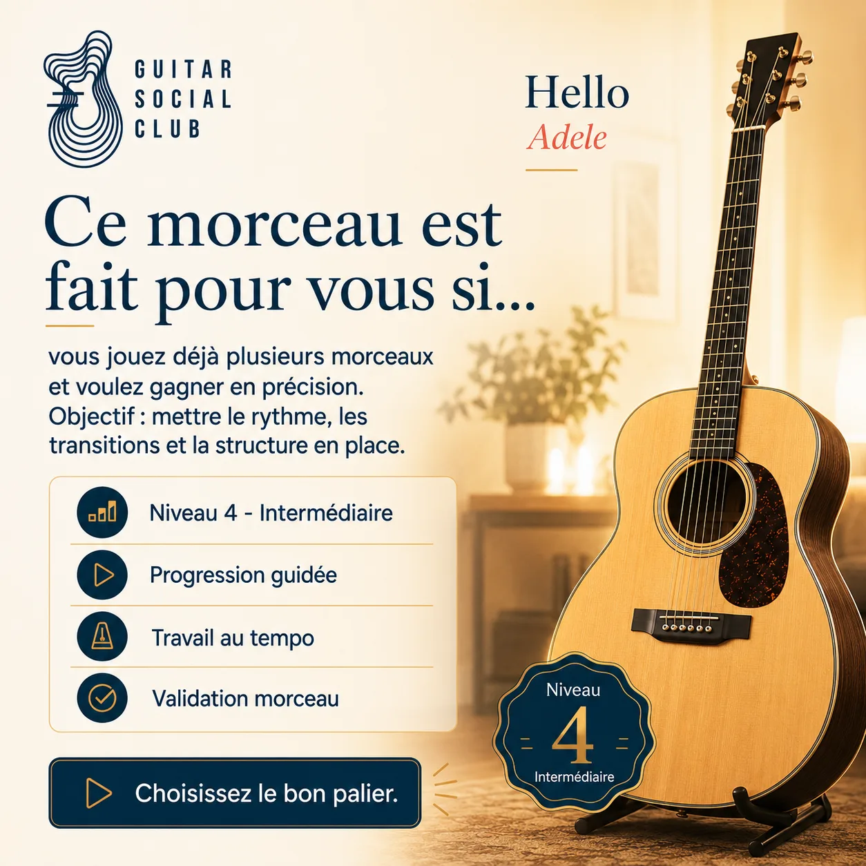 Diagnostic niveau et progression pour Hello