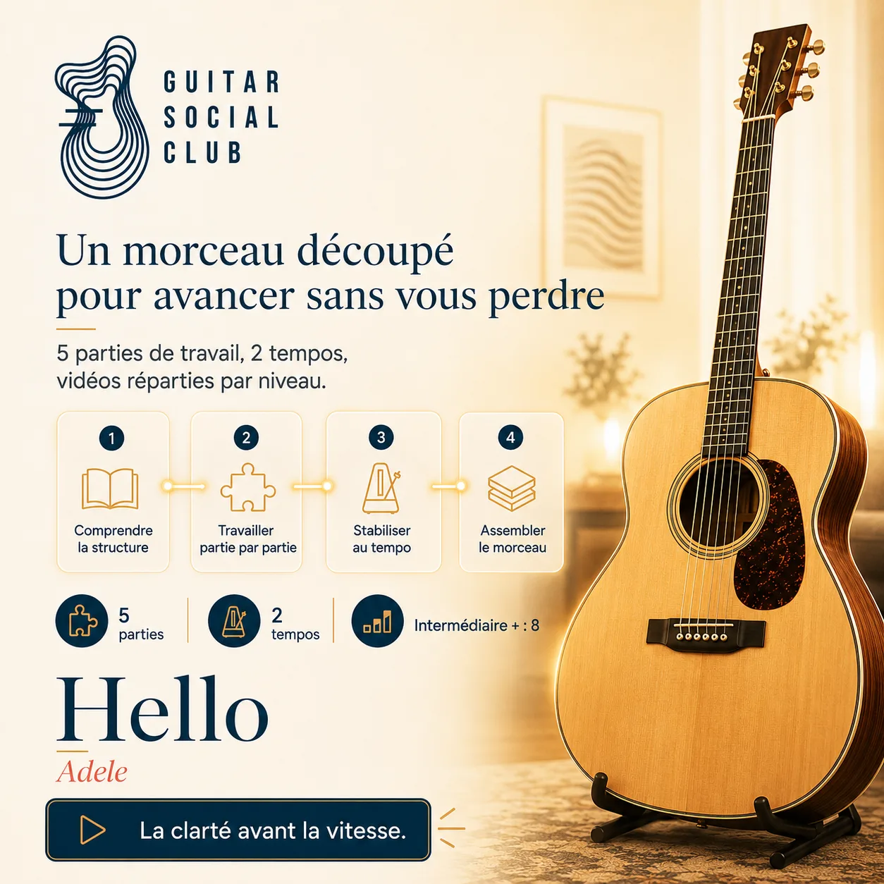 Découpage pédagogique du morceau Hello