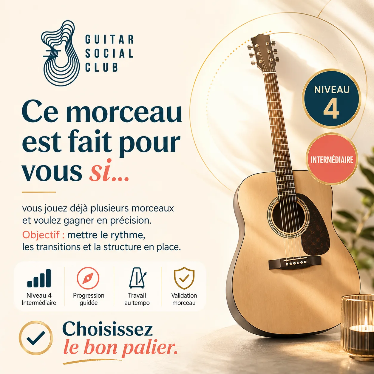 Diagnostic niveau et progression pour Someone Like You