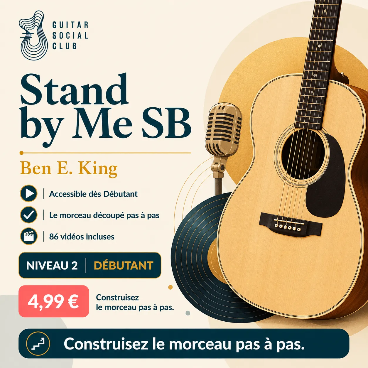 Couverture boutique lumineuse de Stand By Me SB avec mention version sans barré