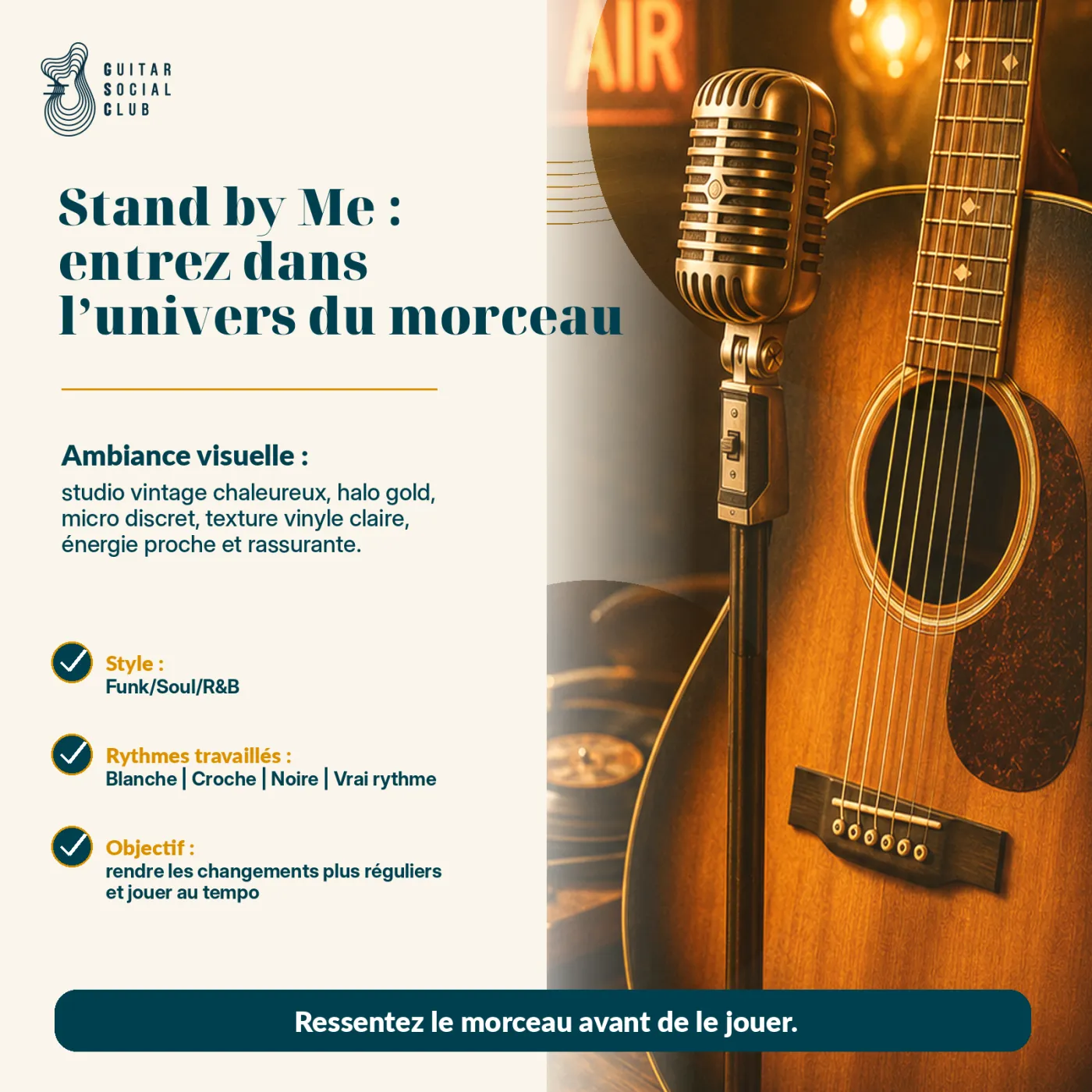 Ambiance soul vintage lumineuse pour Stand By Me sans pochette ni artiste