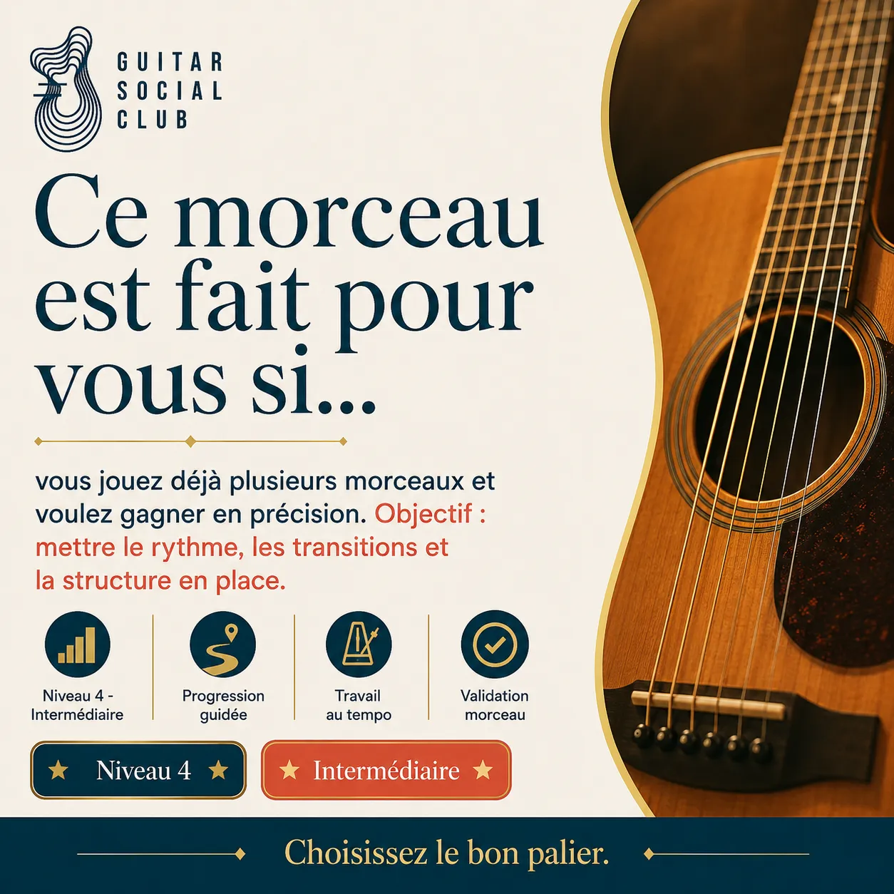 Diagnostic niveau et progression pour Sweet Home Chicago