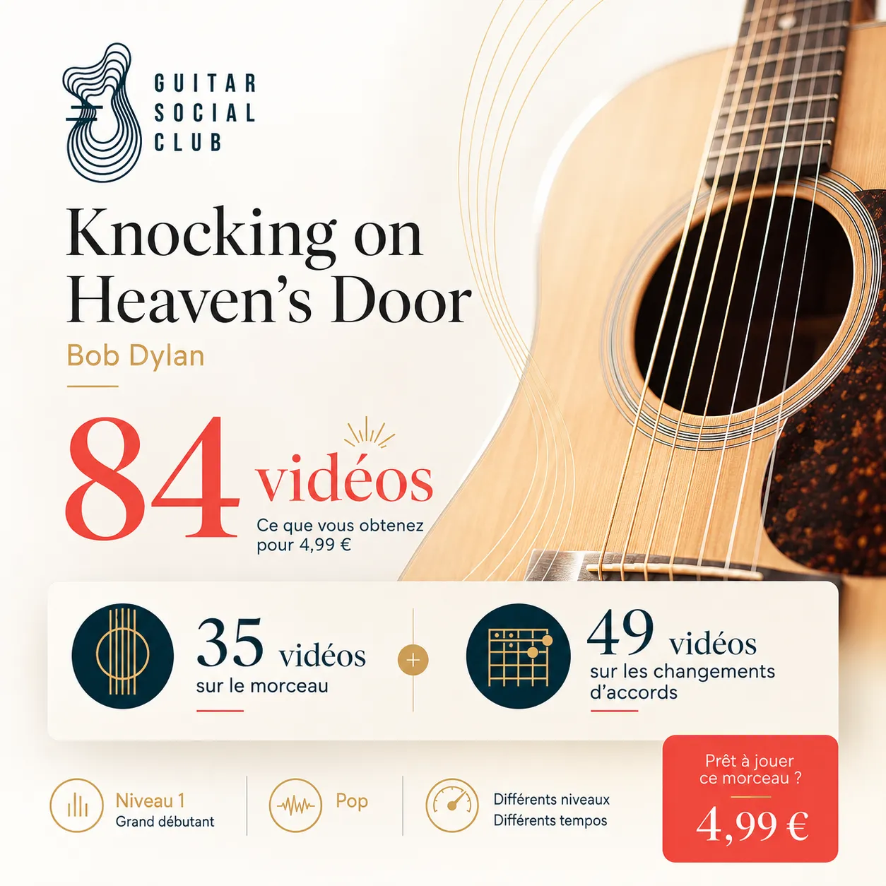Packshot GSC de Knocking on Heaven's Door avec compteur 84 vidéos