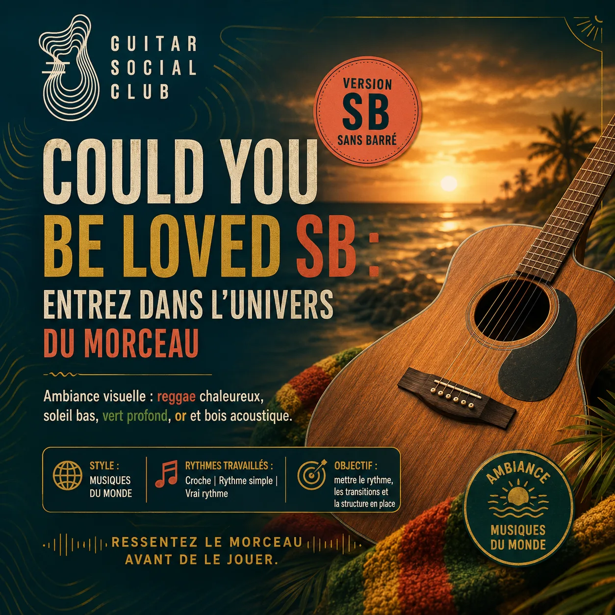 Ambiance musicale originale pour Could You Be Loved sans pochette ni artiste