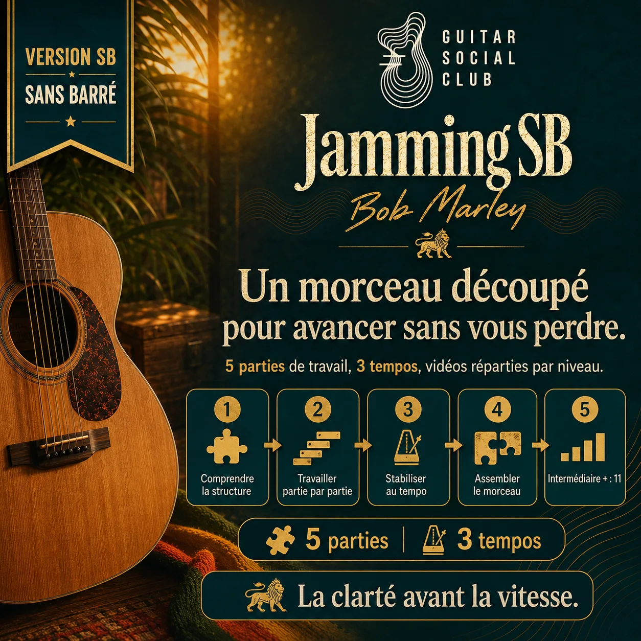 Découpage pédagogique du morceau Jamming