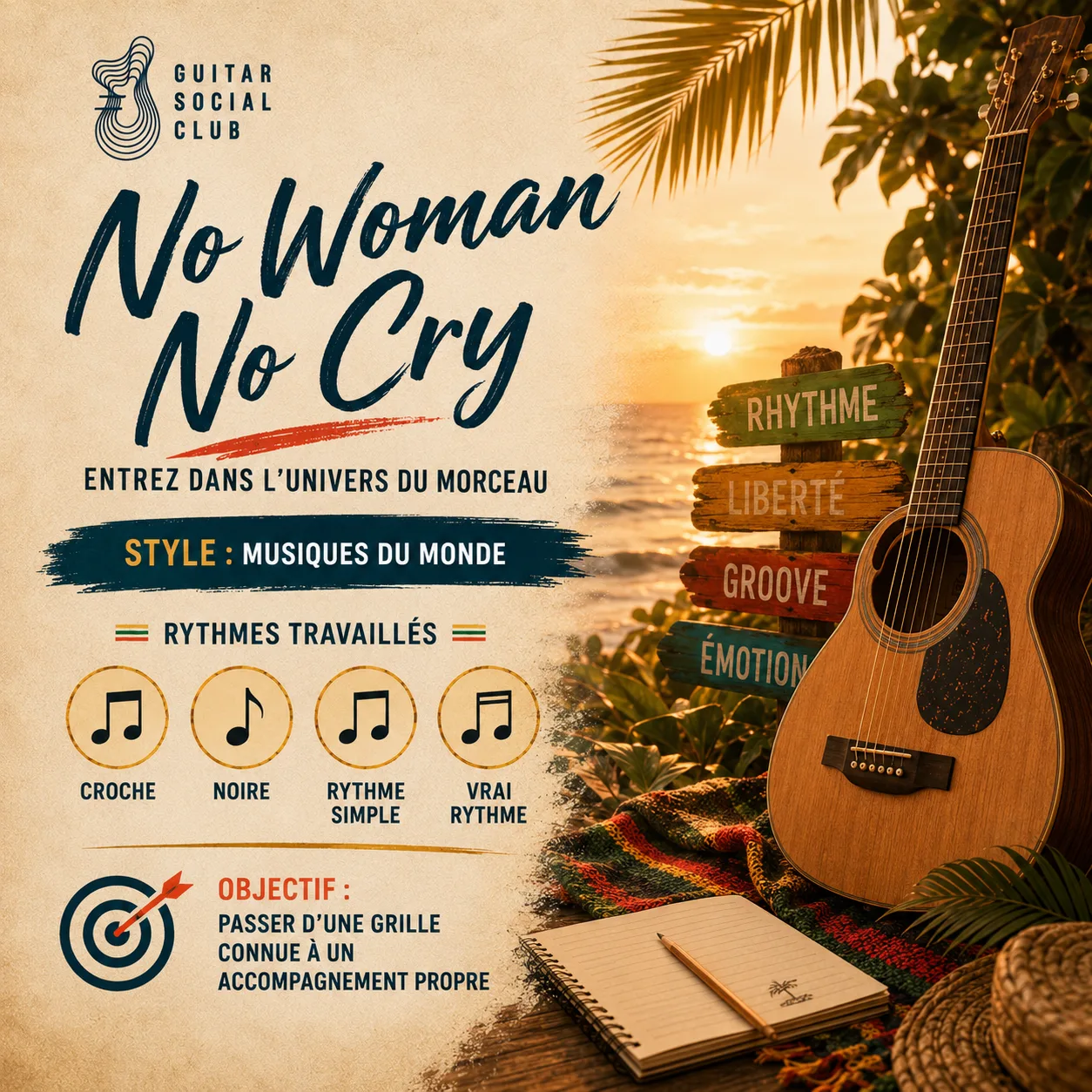 Ambiance musicale originale pour No Woman No Cry sans pochette ni artiste