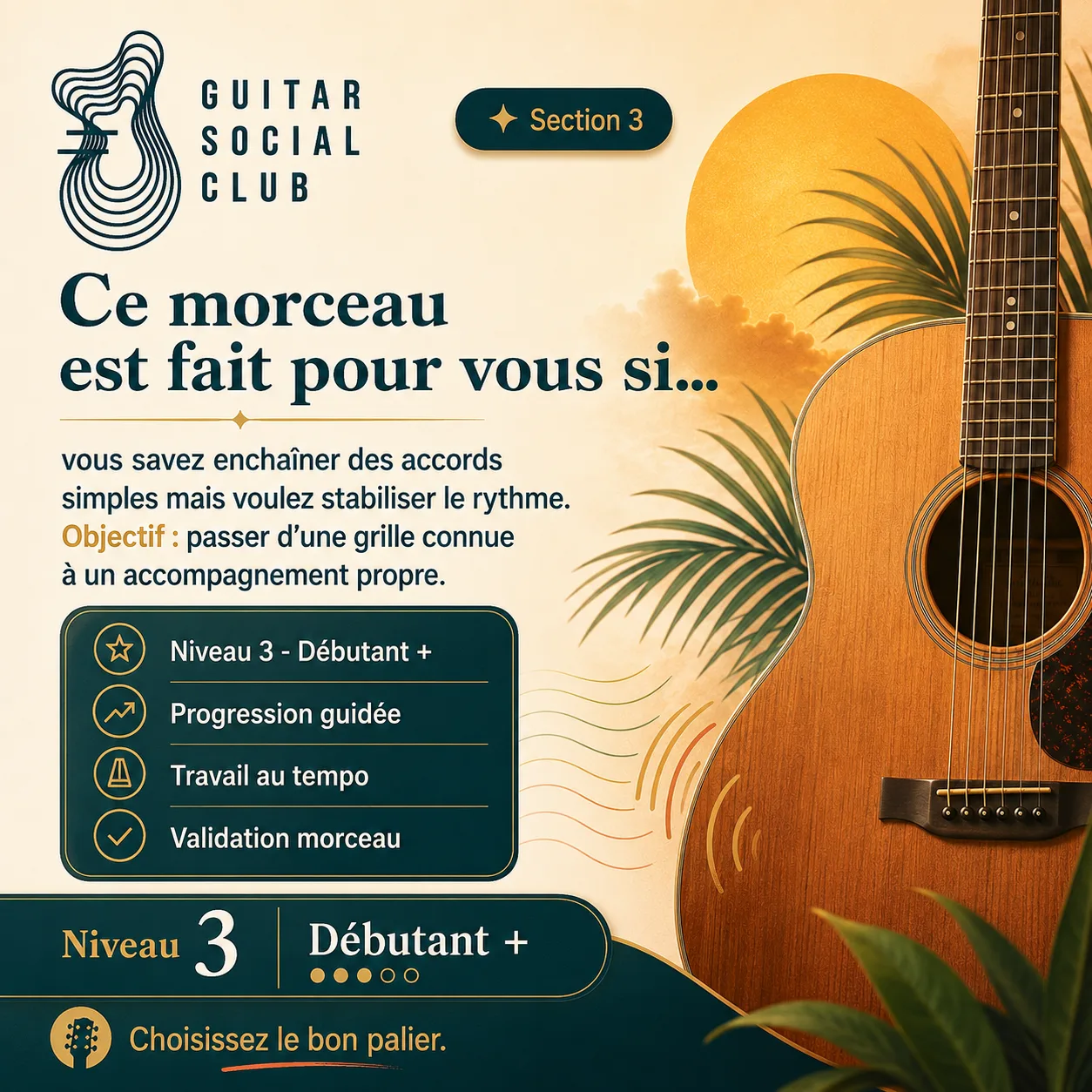 Diagnostic niveau et progression pour Stir It Up