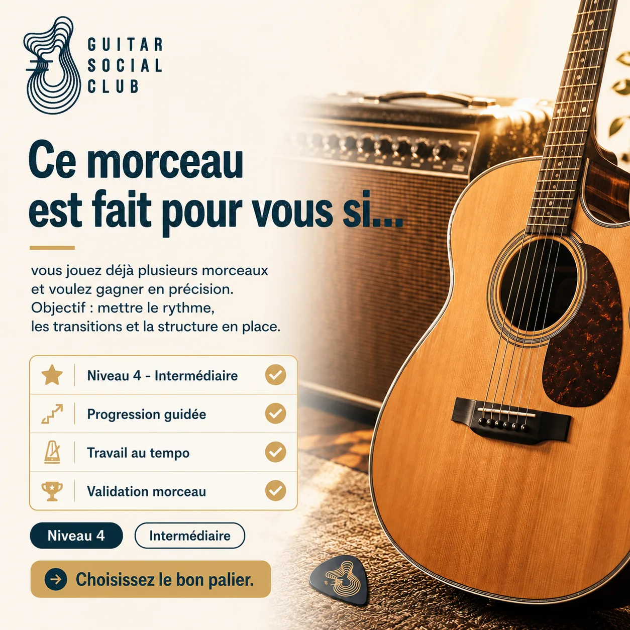 Diagnostic niveau et progression pour Living on a Prayer
